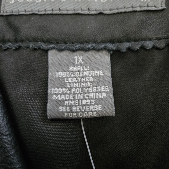 NWT - Leather Jessica Holbrook Black Soft & Supple Jacket - Size 1X - Picture 8 of 9